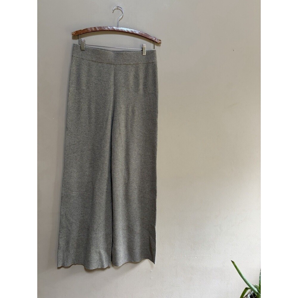 Nap XXL Heverly Ann Lounge 100% Wool Wide Leg Pant Brown Relaxed Fit Pull on